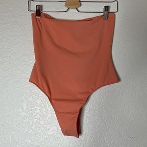LA Apparel Orange tube top bodysuit